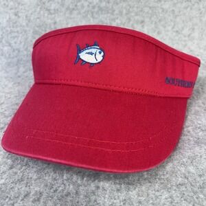 Southern Tide Fish Red Adjustable Fishing Visor Cap Hat